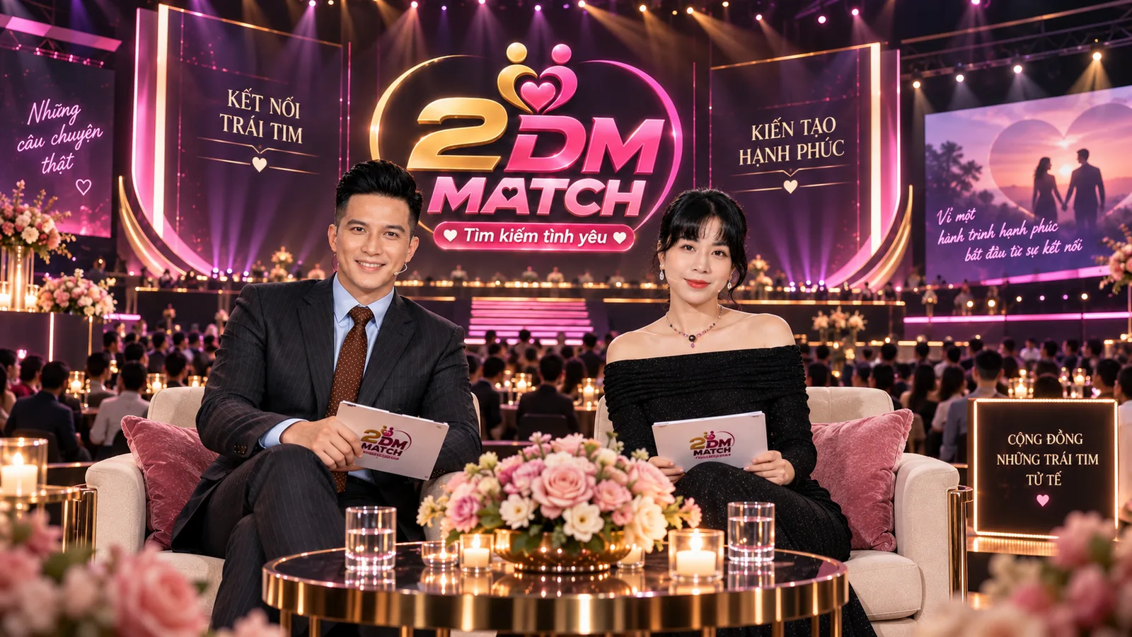 Đội ngũ sáng lập 2DM MATCH, Nguyễn Phúc Thịnh và Phương Nguyễn